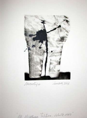 Monotipo Millares14 - 2016 - 38x28cm - Plancha 16x12cm - Papel 250gr. Canson Guarro - VENDIDO